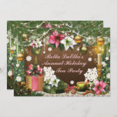 休日のクリスマスのパーティの招待状 招待状 (正面/裏面)