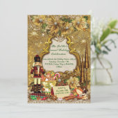 休日のクリスマスのパーティの招待状 招待状 (スタンド正面)