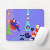 休日のクリスマスのマウスパッドのためのレトロの家 マウスパッド (マウス)