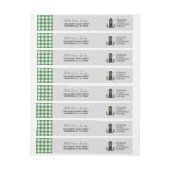 休日のクリスマスの差出人住所のための家 ラップアラウンドラベル (シート)