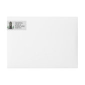 休日のクリスマスの差出人住所のための家 ラップアラウンドラベル (正面)