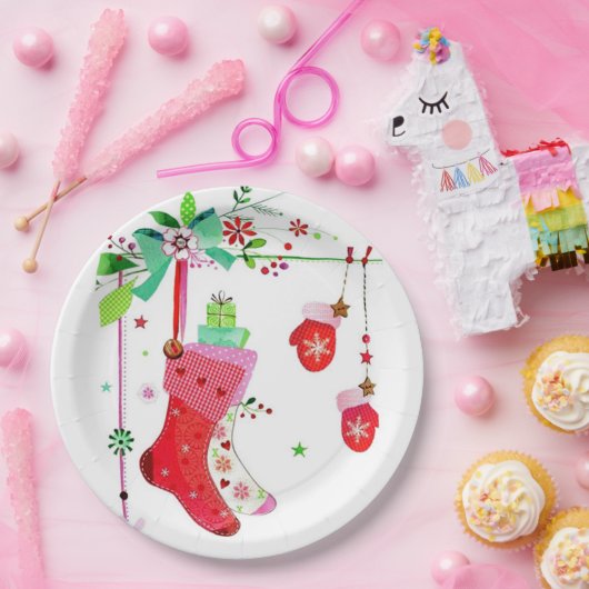 休日のクリスマスの紙皿のための家 ペーパープレート (パーティー)