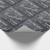 休日のクリスマスの黒板 ラッピングペーパー (角)