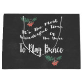 休日のクリスマスのBuncoのギフト交換バッグ ラージペーパーバッグ (正面)