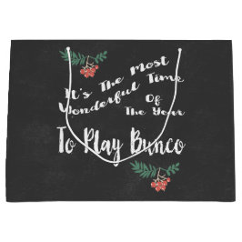 休日のクリスマスのBuncoのギフト交換バッグ ラージペーパーバッグ