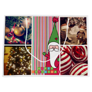 休日のクリスマスのinstagramの写真のギフトバッグ ラージペーパーバッグ