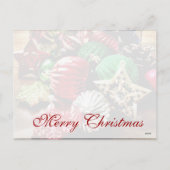 休日のクリスマスオーナメントのメーソンジャーの郵便はがき シーズンポストカード (裏面)