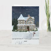 休日のクリスマスカードのための家 シーズンカード (裏面)