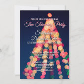 休日のクリスマスツリーのトリミングのパーティの招待状 招待状 (正面)