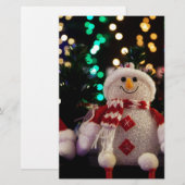 休日のクリスマスツリーのパーティーの運命のお祝い 便箋 (正面/裏面)