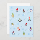 休日のクリスマス シーズンカード (正面/裏面)