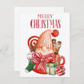 休日のクリスマス シーズンカード (正面/裏面)