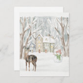 休日のクリスマス シーズンカード (正面/裏面)