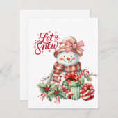 休日のクリスマス シーズンカード (正面/裏面)