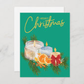 休日のクリスマス シーズンカード (正面/裏面)