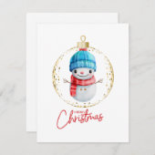 休日のクリスマス シーズンカード (正面/裏面)