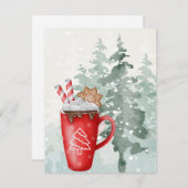 休日のクリスマス シーズンカード (正面/裏面)