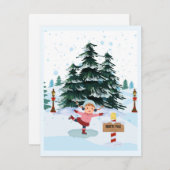 休日のクリスマス シーズンカード (正面/裏面)