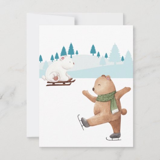 休日のクリスマス シーズンカード (正面)