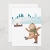 休日のクリスマス シーズンカード (正面/裏面)