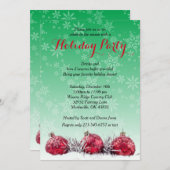 休日のクリスマス・パーティ 招待状 (正面/裏面)