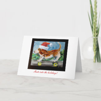 休日のグリーティングカードにスケート。 シーズンカード