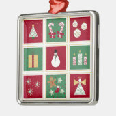 休日のコラージュのオーナメント メタルオーナメント (左)