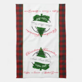 休日のコーヒーショップのサインのキッチンタオル キッチンタオル (縦)