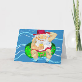 休日のサンタ シーズンカード