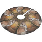 休日のシェットランド・シープドッグの木のスカート ブラッシュドポリエステルツリースカート (アングル)