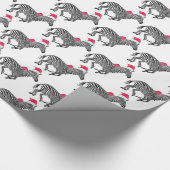 休日のシマウマのやりたい放題やる包装紙 ラッピングペーパー (角)