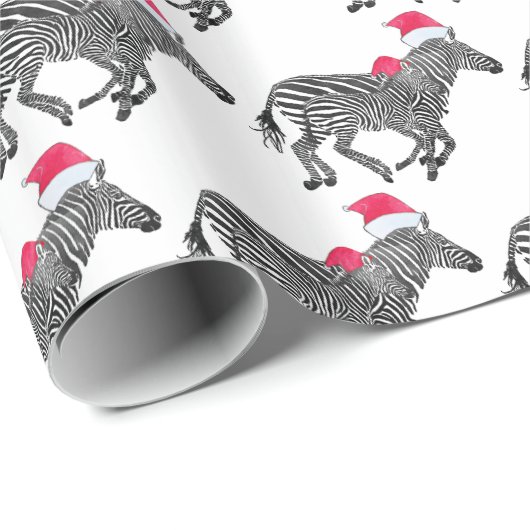 休日のシマウマのやりたい放題やる包装紙 ラッピングペーパー (ロールコーナー)