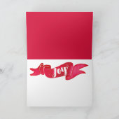 休日のシマウマの喜びカード シーズンカード (内部)