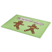 休日のジンジャーブレッドのユーモア カッティングボード (角)