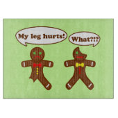 休日のジンジャーブレッドのユーモア カッティングボード (正面)