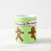 休日のジンジャーブレッドのユーモア コーヒーマグカップ (中央)