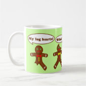 休日のジンジャーブレッドのユーモア コーヒーマグカップ (左)