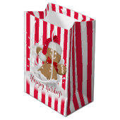 休日のジンジャーブレッドマンインミルク ミディアムペーパーバッグ (正面アングル)