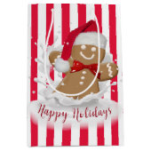 休日のジンジャーブレッドマンインミルク ミディアムペーパーバッグ (正面)