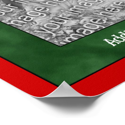 休日のジンジャーブレッドマン自分の写真を作成 ポスター (角)