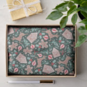 休日のジンジャーブレッド、トナカイ、クリスマスツリー 薄葉紙 (ギフト)