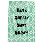 休日のスカルのカップケーキ ミディアムペーパーバッグ (裏面)