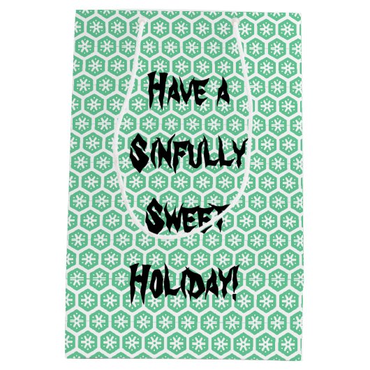 休日のスカルのカップケーキ ミディアムペーパーバッグ (裏面)