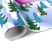 休日のスキー斜面の包装紙 ラッピングペーパー (ロールコーナー)