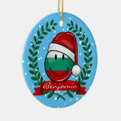 休日のスタイルのブルガリア人の旗 セラミックオーナメント (右)