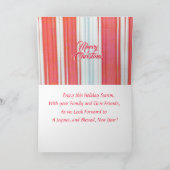 休日のストライプ カード (内部)