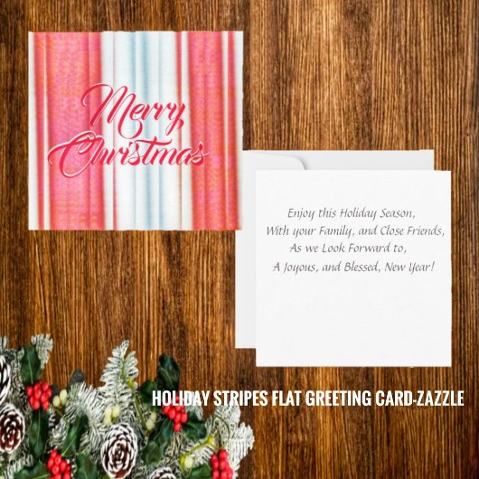 休日のストライプ カード