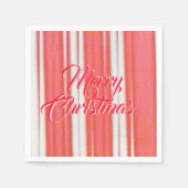 休日のストライプ スタンダードカクテルナプキン (正面)