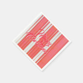 休日のストライプ スタンダードカクテルナプキン (角)