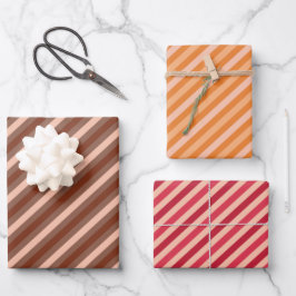 休日のストライプ ラッピングペーパーシート